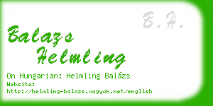 balazs helmling business card